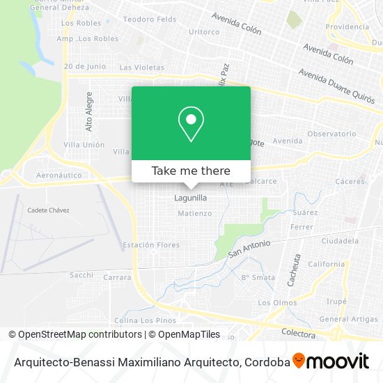 Mapa de Arquitecto-Benassi Maximiliano Arquitecto