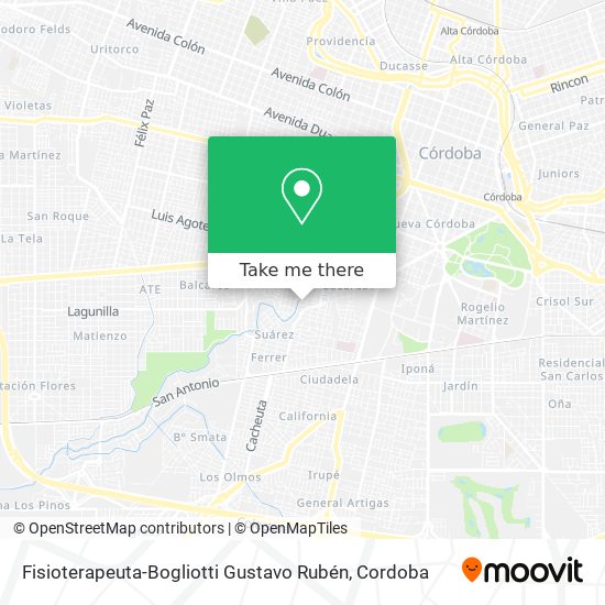 Fisioterapeuta-Bogliotti Gustavo Rubén map