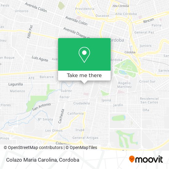 Colazo Maria Carolina map