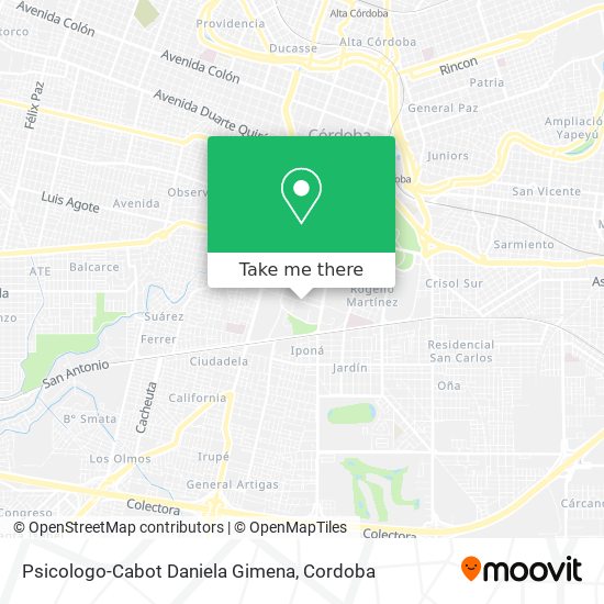 Psicologo-Cabot Daniela Gimena map