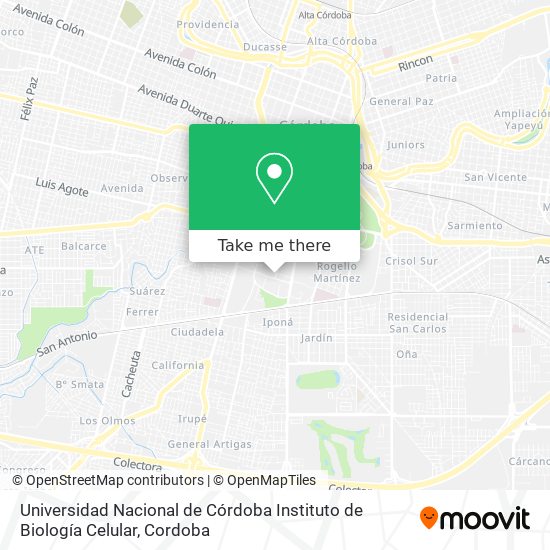 Universidad Nacional de Córdoba Instituto de Biología Celular map