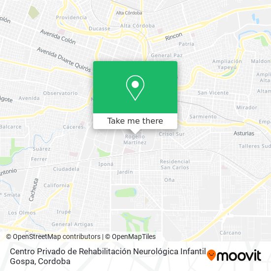 Centro Privado de Rehabilitación Neurológica Infantil Gospa map
