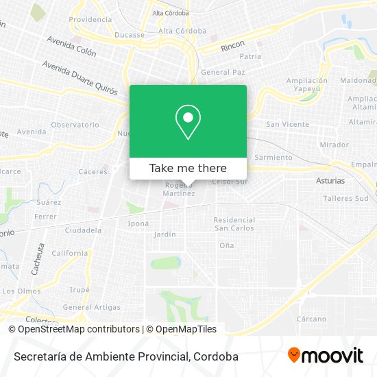 Secretaría de Ambiente Provincial map