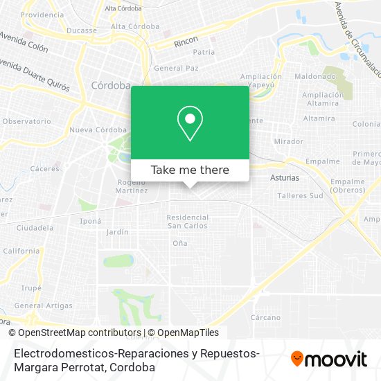 Mapa de Electrodomesticos-Reparaciones y Repuestos-Margara Perrotat