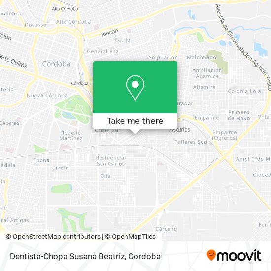 Dentista-Chopa Susana Beatriz map