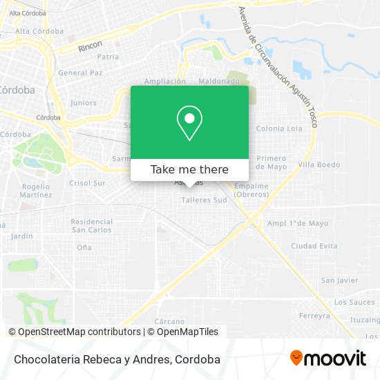 Mapa de Chocolateria Rebeca y Andres