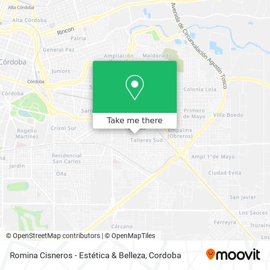 Mapa de Romina Cisneros - Estética & Belleza