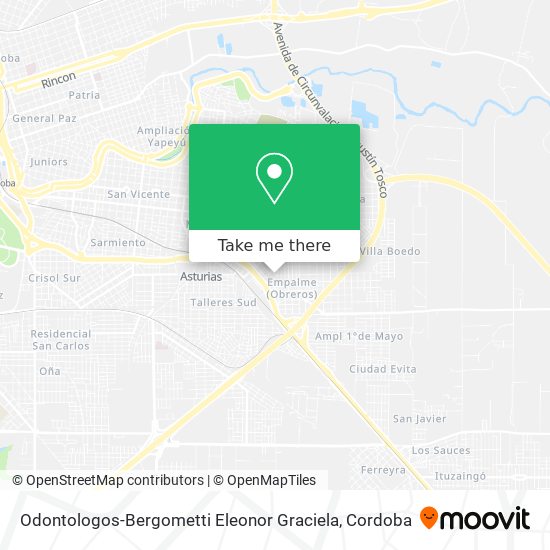 Mapa de Odontologos-Bergometti Eleonor Graciela