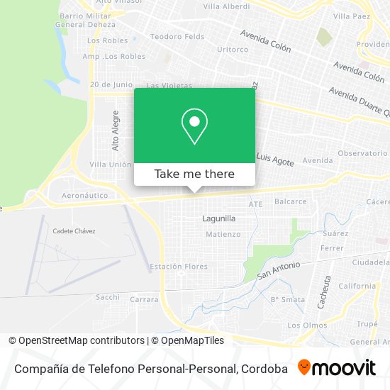 Compañía de Telefono Personal-Personal map