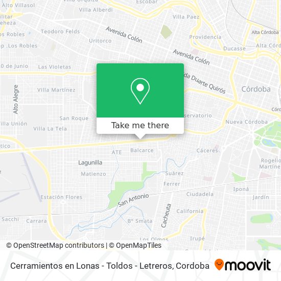 Cerramientos en Lonas - Toldos - Letreros map