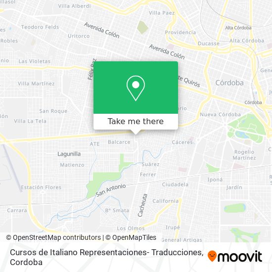 Mapa de Cursos de Italiano Representaciones- Traducciones