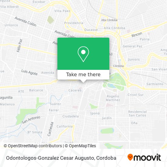 Odontologos-Gonzalez Cesar Augusto map