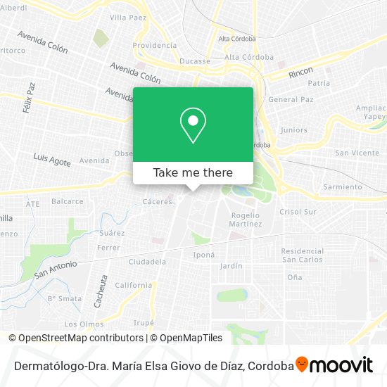Dermatólogo-Dra. María Elsa Giovo de Díaz map