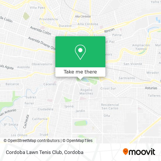 Mapa de Cordoba Lawn Tenis Club