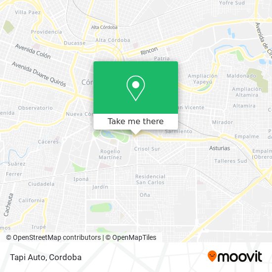 Mapa de Tapi Auto