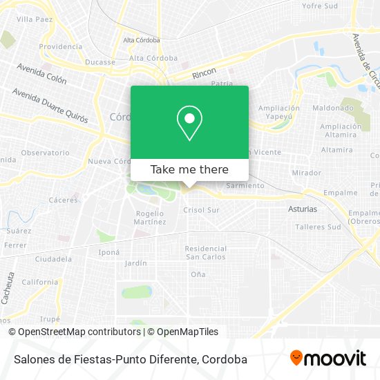 Mapa de Salones de Fiestas-Punto Diferente