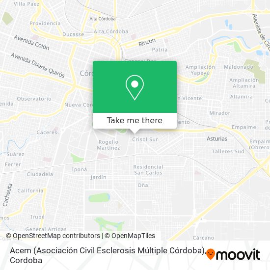 Acem (Asociación Civil Esclerosis Múltiple Córdoba) map