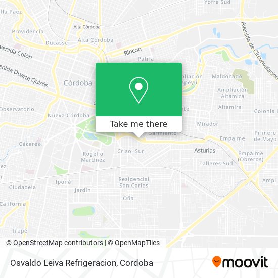 Mapa de Osvaldo Leiva Refrigeracion