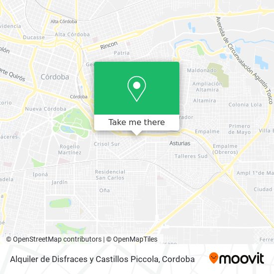 Mapa de Alquiler de Disfraces y Castillos Piccola