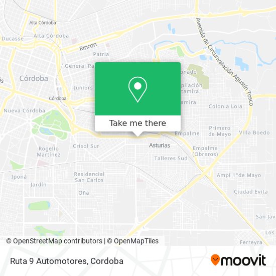 Mapa de Ruta 9 Automotores
