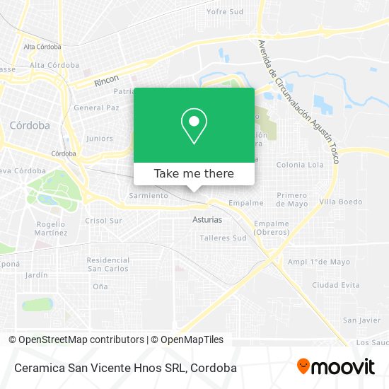 Ceramica San Vicente Hnos SRL map