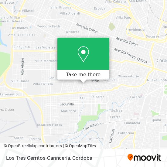 Mapa de Los Tres Cerritos-Carincería