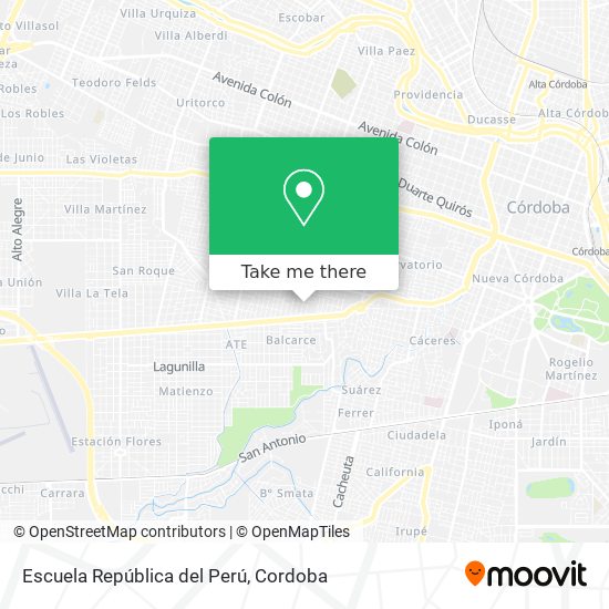 Escuela República del Perú map
