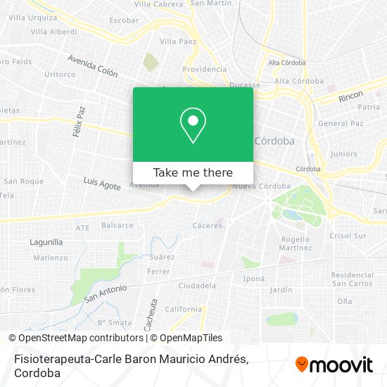 Mapa de Fisioterapeuta-Carle Baron Mauricio Andrés