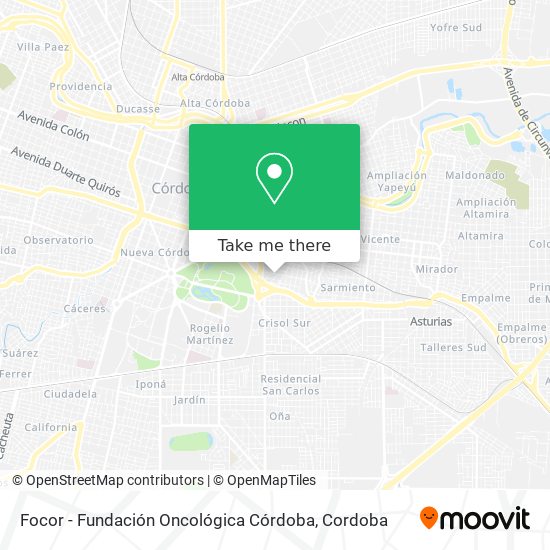 Focor - Fundación Oncológica Córdoba map