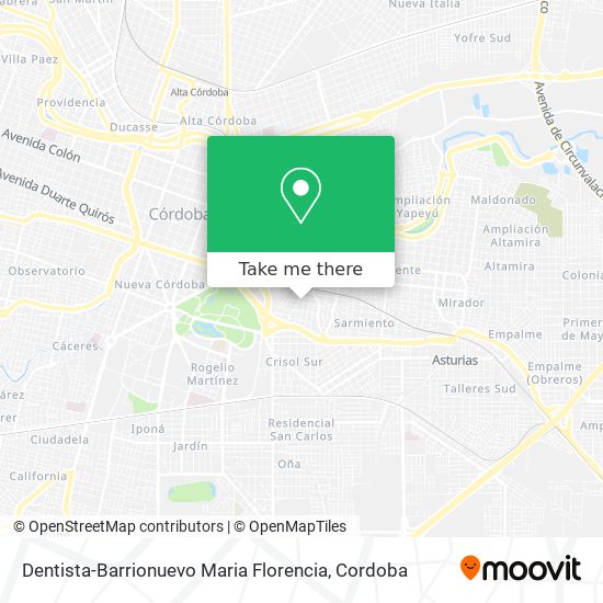 Mapa de Dentista-Barrionuevo Maria Florencia