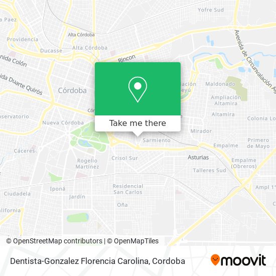 Mapa de Dentista-Gonzalez Florencia Carolina