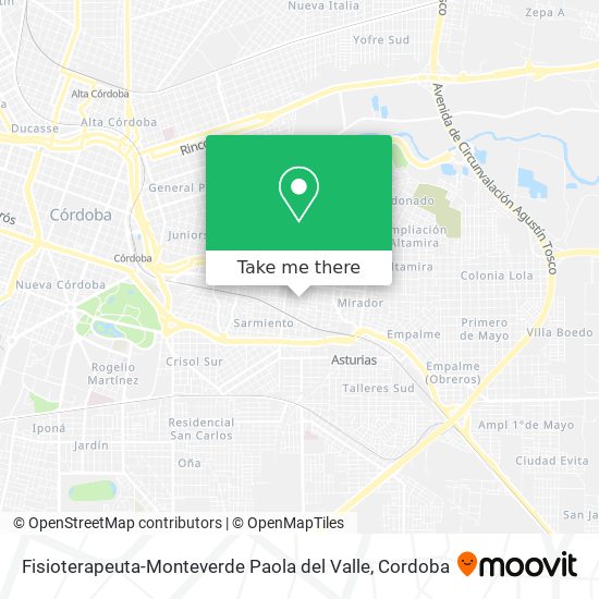 Fisioterapeuta-Monteverde Paola del Valle map