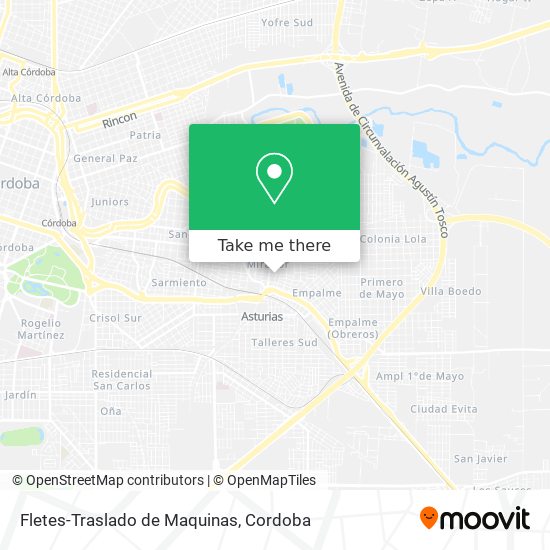 Fletes-Traslado de Maquinas map