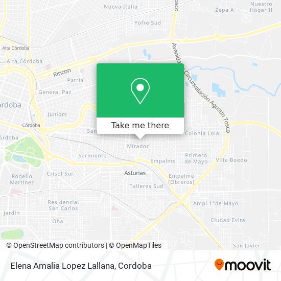 Elena Amalia Lopez Lallana map