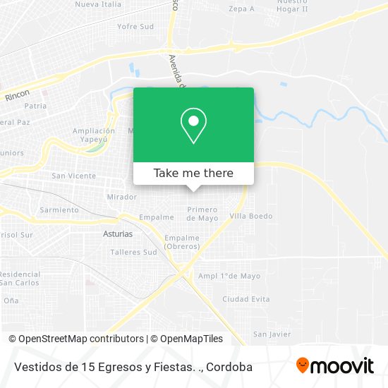 Mapa de Vestidos de 15 Egresos y Fiestas. .