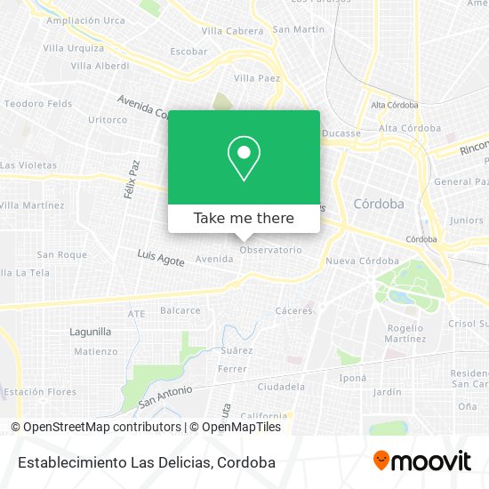 Establecimiento Las Delicias map