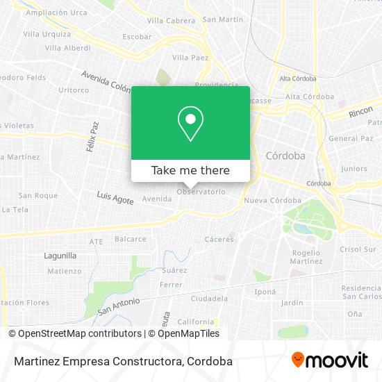 Mapa de Martinez Empresa Constructora