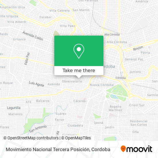Movimiento Nacional Tercera Posición map