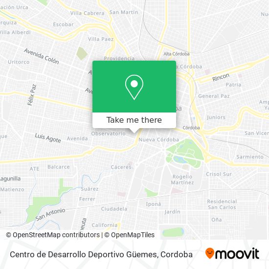 Centro de Desarrollo Deportivo Güemes map