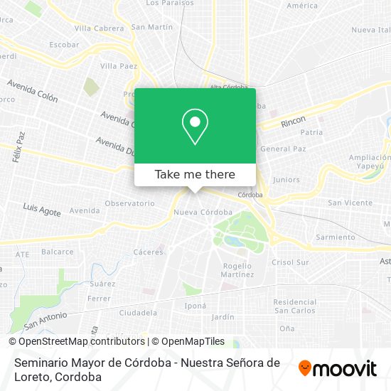 Seminario Mayor de Córdoba - Nuestra Señora de Loreto map