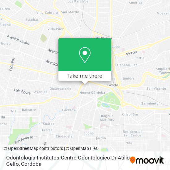 Odontologia-Institutos-Centro Odontologico Dr Atilio Gelfo map
