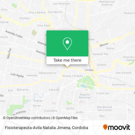 Fisioterapeuta-Avila Natalia Jimena map