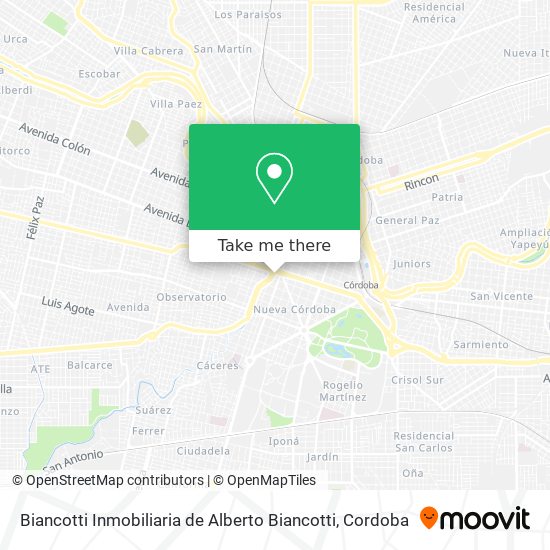 Biancotti Inmobiliaria de Alberto Biancotti map