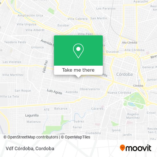 Mapa de Vdf Córdoba