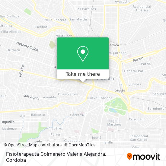 Fisioterapeuta-Colmenero Valeria Alejandra map