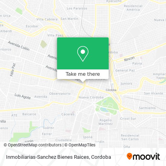 Mapa de Inmobiliarias-Sanchez Bienes Raices