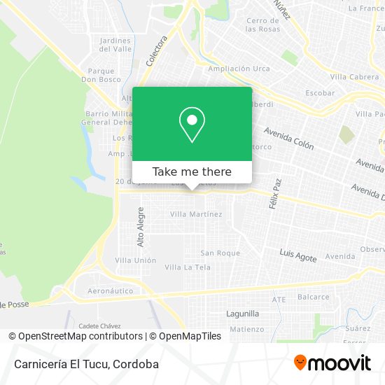 Mapa de Carnicería El Tucu