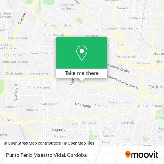 Punto Fenix Maestro Vidal map