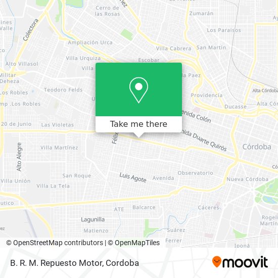 Mapa de B. R. M. Repuesto Motor