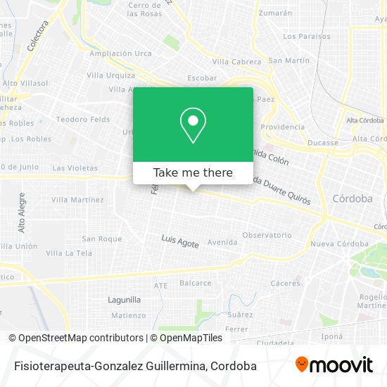 Mapa de Fisioterapeuta-Gonzalez Guillermina